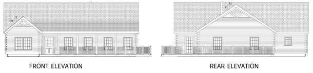 Redington front and rear elevations